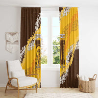 Personalized Mililani Hawaii High School Window Curtain Puakenikeni Lei Hawaiian Pattern LT14 - Polynesian Pride