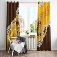 Personalized Mililani Hawaii High School Window Curtain Puakenikeni Lei Hawaiian Pattern LT14 - Polynesian Pride