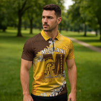 Personalized Mililani Hawaii High School Zipper Polo Shirt Puakenikeni Lei Hawaiian Pattern - Polynesian Pride