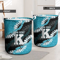 Personalized Kapolei Hawaii High School Laundry Basket Puakenikeni Lei Hawaiian Pattern LT14 - Polynesian Pride