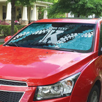 Personalized Kapolei Hawaii High School Auto Sun Shade Puakenikeni Lei Hawaiian Pattern - Polynesian Pride