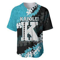 Personalized Kapolei Hawaii High School Baseball Jersey Puakenikeni Lei Hawaiian Pattern LT14 Teal - Polynesian Pride