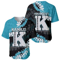 Personalized Kapolei Hawaii High School Baseball Jersey Puakenikeni Lei Hawaiian Pattern - Polynesian Pride