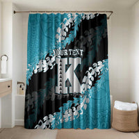 Personalized Kapolei Hawaii High School Bathroom Set Puakenikeni Lei Hawaiian Pattern LT14 Shower Curtain Only Teal - Polynesian Pride