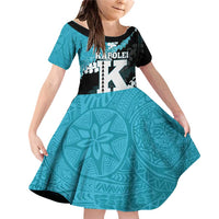 Personalized Kapolei Hawaii High School Family Matching Off Shoulder Short Dress and Hawaiian Shirt Puakenikeni Lei Hawaiian Pattern - Polynesian Pride