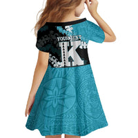 Personalized Kapolei Hawaii High School Family Matching Short Sleeve Bodycon Dress and Hawaiian Shirt Puakenikeni Lei Hawaiian Pattern - Polynesian Pride