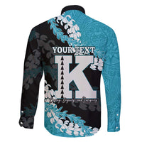 Personalized Kapolei Hawaii High School Family Matching Short Sleeve Bodycon Dress and Hawaiian Shirt Puakenikeni Lei Hawaiian Pattern LT14 - Polynesian Pride