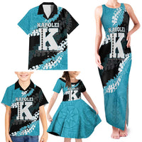 Personalized Kapolei Hawaii High School Family Matching Tank Maxi Dress and Hawaiian Shirt Puakenikeni Lei Hawaiian Pattern LT14 - Polynesian Pride