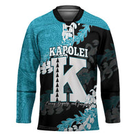 Personalized Kapolei Hawaii High School Hockey Jersey Puakenikeni Lei Hawaiian Pattern - Polynesian Pride