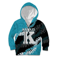 Personalized Kapolei Hawaii High School Kid Hoodie Puakenikeni Lei Hawaiian Pattern - Polynesian Pride