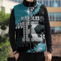 Personalized Kapolei Hawaii High School Sleeveless Puffer Jacket Puakenikeni Lei Hawaiian Pattern - Polynesian Pride