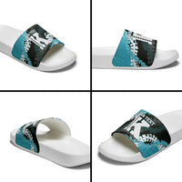 Personalized Kapolei Hawaii High School Slide Sandals Puakenikeni Lei Hawaiian Pattern - Polynesian Pride