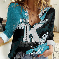 Personalized Kapolei Hawaii High School Women Casual Shirt Puakenikeni Lei Hawaiian Pattern - Polynesian Pride