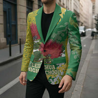 Personalized Leilehua Hawaii High School Blazer Puakenikeni Lei Hawaiian Pattern - Polynesian Pride