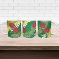 Personalized Leilehua Hawaii High School Ceramic Mug Puakenikeni Lei Hawaiian Pattern - Polynesian Pride