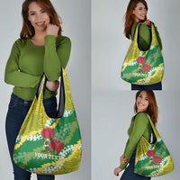 Personalized Leilehua Hawaii High School Grocery Bag Puakenikeni Lei Hawaiian Pattern - Polynesian Pride