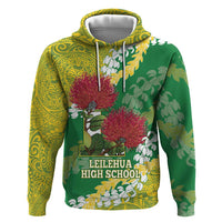 Personalized Leilehua Hawaii High School Hoodie Puakenikeni Lei Hawaiian Pattern - Polynesian Pride