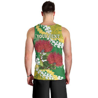 Personalized Leilehua Hawaii High School Men Tank Top Puakenikeni Lei Hawaiian Pattern - Polynesian Pride