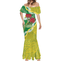 Personalized Leilehua Hawaii High School Mermaid Dress Puakenikeni Lei Hawaiian Pattern - Polynesian Pride