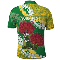 Personalized Leilehua Hawaii High School Polo Shirt Puakenikeni Lei Hawaiian Pattern LT14 - Polynesian Pride