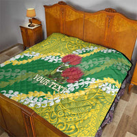 Personalized Leilehua Hawaii High School Quilt Puakenikeni Lei Hawaiian Pattern - Polynesian Pride