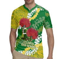 Personalized Leilehua Hawaii High School Rugby Jersey Puakenikeni Lei Hawaiian Pattern - Polynesian Pride