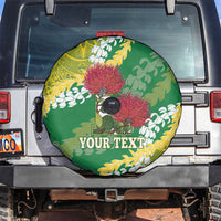 Personalized Leilehua Hawaii High School Spare Tire Cover Puakenikeni Lei Hawaiian Pattern - Polynesian Pride
