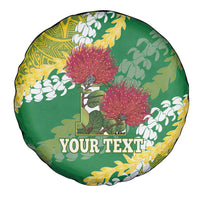 Personalized Leilehua Hawaii High School Spare Tire Cover Puakenikeni Lei Hawaiian Pattern - Polynesian Pride