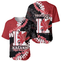 Personalized Kalani Hawaii High School Baseball Jersey Puakenikeni Lei Hawaiian Pattern - Polynesian Pride