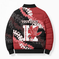 Personalized Kalani Hawaii High School Bomber Puffer Jacket Puakenikeni Lei Hawaiian Pattern - Polynesian Pride