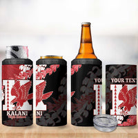 Personalized Kalani Hawaii High School 4 in 1 Can Cooler Tumbler Puakenikeni Lei Hawaiian Pattern - Polynesian Pride