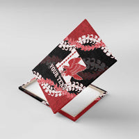 Personalized Kalani Hawaii High School Canvas Wall Art Puakenikeni Lei Hawaiian Pattern - Polynesian Pride