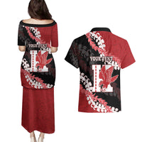 Personalized Kalani Hawaii High School Couples Matching Puletasi and Hawaiian Shirt Puakenikeni Lei Hawaiian Pattern LT14 - Polynesian Pride