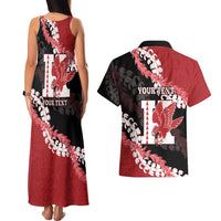 Personalized Kalani Hawaii High School Couples Matching Tank Maxi Dress and Hawaiian Shirt Puakenikeni Lei Hawaiian Pattern LT14 - Polynesian Pride