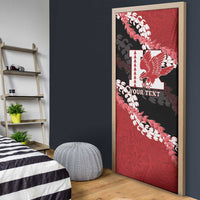 Personalized Kalani Hawaii High School Door Cover Puakenikeni Lei Hawaiian Pattern - Polynesian Pride