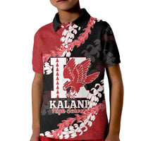 Personalized Kalani Hawaii High School Kid Polo Shirt Puakenikeni Lei Hawaiian Pattern - Polynesian Pride