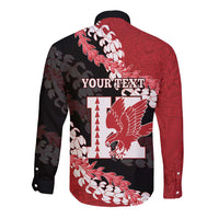 Personalized Kalani Hawaii High School Long Sleeve Button Shirt Puakenikeni Lei Hawaiian Pattern - Polynesian Pride