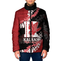 Personalized Kalani Hawaii High School Padded Jacket Puakenikeni Lei Hawaiian Pattern - Polynesian Pride