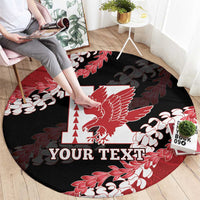 Personalized Kalani Hawaii High School Round Carpet Puakenikeni Lei Hawaiian Pattern - Polynesian Pride