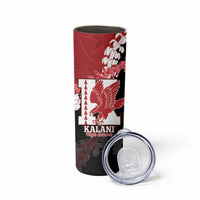 Personalized Kalani Hawaii High School Skinny Tumbler Puakenikeni Lei Hawaiian Pattern - Polynesian Pride