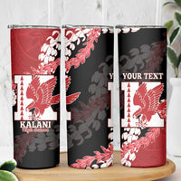 Personalized Kalani Hawaii High School Skinny Tumbler Puakenikeni Lei Hawaiian Pattern - Polynesian Pride