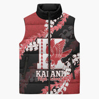 Personalized Kalani Hawaii High School Sleeveless Puffer Jacket Puakenikeni Lei Hawaiian Pattern - Polynesian Pride