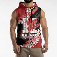 Personalized Kalani Hawaii High School Sleeveless Zip Hoodie Puakenikeni Lei Hawaiian Pattern LT14 - Polynesian Pride