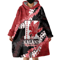Personalized Kalani Hawaii High School Wearable Blanket Hoodie Puakenikeni Lei Hawaiian Pattern - Polynesian Pride
