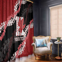 Personalized Kalani Hawaii High School Window Curtain Puakenikeni Lei Hawaiian Pattern LT14 - Polynesian Pride