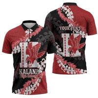 Personalized Kalani Hawaii High School Zipper Polo Shirt Puakenikeni Lei Hawaiian Pattern LT14 - Polynesian Pride