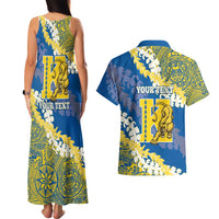 Personalized Kaiser Hawaii High School Couples Matching Tank Maxi Dress and Hawaiian Shirt Puakenikeni Lei Hawaiian Pattern - Polynesian Pride