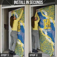 Personalized Kaiser Hawaii High School Door Cover Puakenikeni Lei Hawaiian Pattern - Polynesian Pride