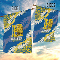 Kaiser Hawaii High School Garden Flag Puakenikeni Lei Hawaiian Pattern - Polynesian Pride