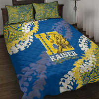 Kaiser Hawaii High School Quilt Bed Set Puakenikeni Lei Hawaiian Pattern - Polynesian Pride